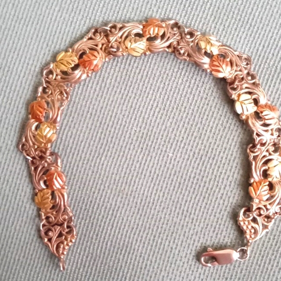 Black Hills Gold Jewelry - BLACK HILLS 12K GOLD AND STERLING SILVER BRACELET